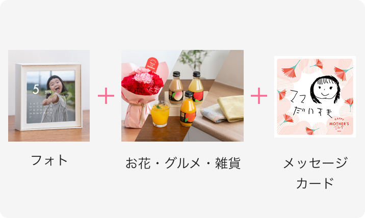 フォト＋お花・グルメ・雑貨＋メッセージカード